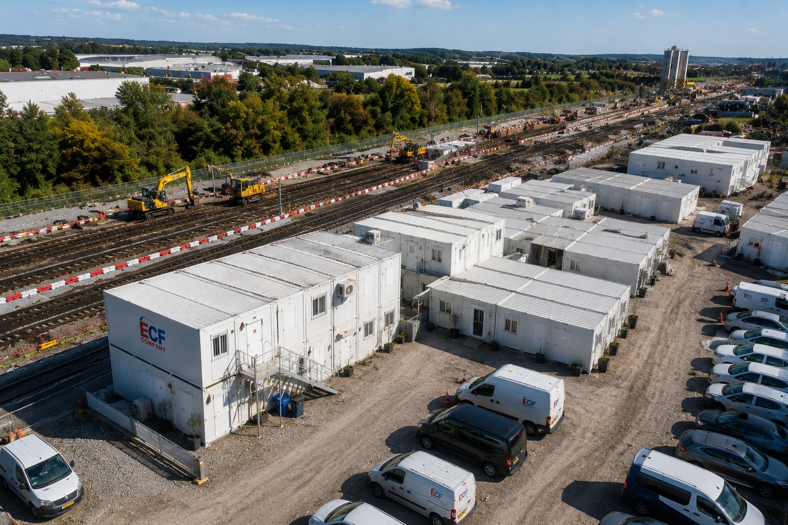 ECF Travaux publics ferroviaires base de vie